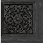 InHome Carved Floral Siyah Peel and Stick Duvar Kağıdı, NHS6178