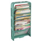 INIFLM Hareketli Kitaplık, Büyük Kapasiteli Sınıf Kitaplığı, Hareketli Depolama Kitap Rafları, Öğrenciler Sınıf Evi için Çok Katmanlı Kitap Düzenleme Depolama Rafı. (Yeşil)