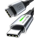 INIU USB C Kablosu, 100W 2m PD 5A Hızlı Şarj Kablosu Şarj Kablosu USB C - USB C Kablosu, Naylon Örgülü QC 4.0 Tip C Veri Kablosu Samsung S23 Ultra Not 10 iPad Pro MacBook Tablet Google için Cep Telefonu Şarj Cihazı