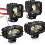 INJORA LED Işıklı Far Paletli Eksenel TRX-4 TRX6 SCX10 90046 Wraith Redcat Gen8 1/10 RC Crawler Araba, 4 Adet