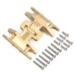 INJORA RC Skid Plate RC Unterfahrschutz RC Chassis Armor RC Messing Zubehör für 1:24 RC Crawler Axial SCX24 AXI90081 (Gold)