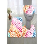 İnka Halı Antibakteriyel Yıkanabilir Kaymaz Dot Taban 3'lü Klozet Takımı (60CM x 100CM - 55CM x 60CM - 47CM x 50CM) İNKZ6003