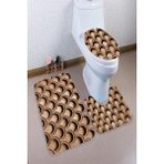 İnka Halı Antibakteriyel Yıkanabilir Kaymaz Dot Taban 3'lü Klozet Takımı (60CM x 100CM - 55CM x 60CM - 47CM x 50CM) İNKZ6005