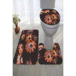 İnka Halı Antibakteriyel Yıkanabilir Kaymaz Dot Taban 3'lü Klozet Takımı (60CM x 100CM - 55CM x 60CM - 47CM x 50CM) İNKZ6006