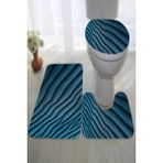 İnka Halı Antibakteriyel Yıkanabilir Kaymaz Dot Taban 3'lü Klozet Takımı (60CM x 100CM - 55CM x 60CM - 47CM x 50CM) İNKZ6010