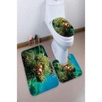 İnka Halı Antibakteriyel Yıkanabilir Kaymaz Dot Taban 3'lü Klozet Takımı (60CM x 100CM - 55CM x 60CM - 47CM x 50CM) İNKZ6011
