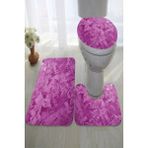 İnka Halı Antibakteriyel Yıkanabilir Kaymaz Dot Taban 3'lü Klozet Takımı (60CM x 100CM - 55CM x 60CM - 47CM x 50CM) İNKZ6016