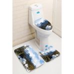 İnka Halı Antibakteriyel Yıkanabilir Kaymaz Dot Taban 3'lü Klozet Takımı (60CM x 100CM - 55CM x 60CM - 47CM x 50CM) İNKZ6020