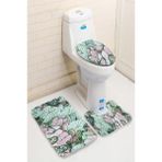 İnka Halı Antibakteriyel Yıkanabilir Kaymaz Dot Taban 3'lü Klozet Takımı (60CM x 100CM - 55CM x 60CM - 47CM x 50CM) İNKZ6021