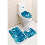 İnka Halı Antibakteriyel Yıkanabilir Kaymaz Dot Taban 3'lü Klozet Takımı (60CM x 100CM - 55CM x 60CM - 47CM x 50CM) İNKZ6022