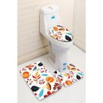 İnka Halı Antibakteriyel Yıkanabilir Kaymaz Dot Taban 3'lü Klozet Takımı (60CM x 100CM - 55CM x 60CM - 47CM x 50CM) İNKZ6027
