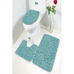 İnka Halı Antibakteriyel Yıkanabilir Kaymaz Dot Taban 3'lü Klozet Takımı (60CM x 100CM - 55CM x 60CM - 47CM x 50CM) İNKZ6039