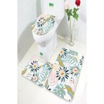 İnka Halı Antibakteriyel Yıkanabilir Kaymaz Dot Taban 3'lü Klozet Takımı (60CM x 100CM - 55CM x 60CM - 47CM x 50CM) İNKZ6041