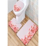 İnka Halı Antibakteriyel Yıkanabilir Kaymaz Dot Taban 3'lü Klozet Takımı (60CM x 100CM - 55CM x 60CM - 47CM x 50CM) İNKZ6046