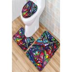 İnka Halı Antibakteriyel Yıkanabilir Kaymaz Dot Taban 3'lü Klozet Takımı (60CM x 100CM - 55CM x 60CM - 47CM x 50CM) İNKZ6048