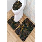 İnka Halı Antibakteriyel Yıkanabilir Kaymaz Dot Taban 3'lü Klozet Takımı (60CM x 100CM - 55CM x 60CM - 47CM x 50CM) İNKZ6050