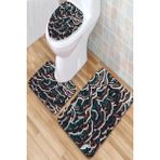 İnka Halı Antibakteriyel Yıkanabilir Kaymaz Dot Taban 3'lü Klozet Takımı (60CM x 100CM - 55CM x 60CM - 47CM x 50CM) İNKZ6052