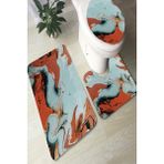 İnka Halı Antibakteriyel Yıkanabilir Kaymaz Dot Taban 3'lü Klozet Takımı (60CM x 100CM - 55CM x 60CM - 47CM x 50CM) İNKZ6059