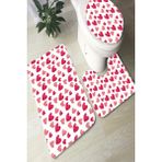 İnka Halı Antibakteriyel Yıkanabilir Kaymaz Dot Taban 3'lü Klozet Takımı (60CM x 100CM - 55CM x 60CM - 47CM x 50CM) İNKZ6064
