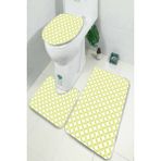 İnka Halı Antibakteriyel Yıkanabilir Kaymaz Dot Taban 3'lü Klozet Takımı (60CM x 100CM - 55CM x 60CM - 47CM x 50CM) İNKZ6068