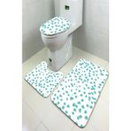 İnka Halı Antibakteriyel Yıkanabilir Kaymaz Dot Taban 3'lü Klozet Takımı (60CM x 100CM - 55CM x 60CM - 47CM x 50CM) İNKZ6076