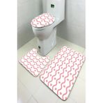 İnka Halı Antibakteriyel Yıkanabilir Kaymaz Dot Taban 3'lü Klozet Takımı (60CM x 100CM - 55CM x 60CM - 47CM x 50CM) İNKZ6080