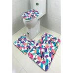 İnka Halı Antibakteriyel Yıkanabilir Kaymaz Dot Taban 3'lü Klozet Takımı (60CM x 100CM - 55CM x 60CM - 47CM x 50CM) İNKZ6085