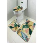 İnka Halı Antibakteriyel Yıkanabilir Kaymaz Dot Taban 3'lü Klozet Takımı (60CM x 100CM - 55CM x 60CM - 47CM x 50CM) İNKZ6088