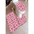 İnka Halı Antibakteriyel Yıkanabilir Kaymaz Dot Taban 3'lü Klozet Takımı (60CM x 100CM - 55CM x 60CM - 47CM x 50CM) İNKZ6091