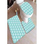 İnka Halı Antibakteriyel Yıkanabilir Kaymaz Dot Taban 3'lü Klozet Takımı (60CM x 100CM - 55CM x 60CM - 47CM x 50CM) İNKZ6095