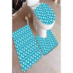 İnka Halı Antibakteriyel Yıkanabilir Kaymaz Dot Taban 3'lü Klozet Takımı (60CM x 100CM - 55CM x 60CM - 47CM x 50CM) İNKZ6096