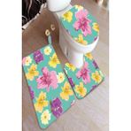İnka Halı Antibakteriyel Yıkanabilir Kaymaz Dot Taban 3'lü Klozet Takımı (60CM x 100CM - 55CM x 60CM - 47CM x 50CM) İNKZ6100