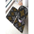 İnka Halı Antibakteriyel Yıkanabilir Kaymaz Dot Taban 3'lü Klozet Takımı (60CM x 100CM - 55CM x 60CM - 47CM x 50CM) İNKZ6103