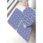 İnka Halı Antibakteriyel Yıkanabilir Kaymaz Dot Taban 3'lü Klozet Takımı (60CM x 100CM - 55CM x 60CM - 47CM x 50CM) İNKZ6104