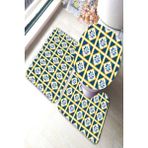 İnka Halı Antibakteriyel Yıkanabilir Kaymaz Dot Taban 3'lü Klozet Takımı (60CM x 100CM - 55CM x 60CM - 47CM x 50CM) İNKZ6107