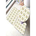 İnka Halı Antibakteriyel Yıkanabilir Kaymaz Dot Taban 3'lü Klozet Takımı (60CM x 100CM - 55CM x 60CM - 47CM x 50CM) İNKZ6108