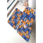 İnka Halı Antibakteriyel Yıkanabilir Kaymaz Dot Taban 3'lü Klozet Takımı (60CM x 100CM - 55CM x 60CM - 47CM x 50CM) İNKZ6110