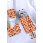 İnka Halı Antibakteriyel Yıkanabilir Kaymaz Dot Taban 3'lü Klozet Takımı (60CM x 100CM - 55CM x 60CM - 47CM x 50CM) İNKZ6113
