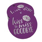 Inkdotpot 100 Adet Kiss The Miss Goodbye Gelin Duş Favor Kağıt Etiketler El İşi Gerçek Gümüş Folyo Askı Etiketleri