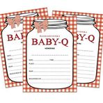 Inkdotpot 30 Doldurma Stili Bebek Partisi Davetiye Kartları Barbekü Cinsiyet Nötr Boş Davetler