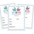 Inkdotpot 30 Doldurma Tarzı Bebek Partisi Davetiye Kartları Cinsiyet Açıklaması It's a Boy It's a Girl Blank Invites