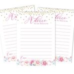 Inkdotpot 50 Tavsiye Kartı Bebek Partisi için Yeni Ebeveynler Oyun Cinsiyet Açıklama Konfeti Parti Malzemeleri It's A Boy It's A Girl Advice for New Mother & Dad