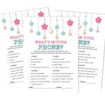 Inkdotpot 50 Yaprak Telefonunuzda Neler Varsa Bebek Partisi Oyun Kartları Cinsiyet Nötr Aktivite Kartları Parti Fikri Yıldız Bebek Partisi Parti Malzemesi