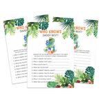 Inkdotpot 50'li Paket, Babayı Kim Bilir En İyi, Eğlenceli Bebek Şovları Parti Oyunları, Aktiviteler, Dekorasyonlar, Dinozor Temalı Partiler