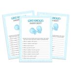Inkdotpot 50'li Paket, Babayı Kim Bilir En İyi, Eğlenceli Bebek Şovları Parti Oyunları, Aktiviteler, Süslemeler, Mavi Bebek Yatağı Tema Partisi