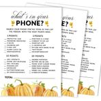 Inkdotpot 50'li Paket Balkabağı Fall in Love Whats on Your Phone Gelin Duş Oyunu Düğün Duş Bekarlığa Veda Partisi Toplu Etkinlik Oyun Kartları