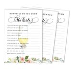Inkdotpot 50'li Paket Çiçekli Brunch & Bubbly How Well Do You Know The Bride Gelin Partisi Bekarlığa Veda Partisi Oyunu Who Know The Bride En İyi Aktivite Kartları
