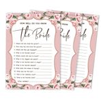 Inkdotpot 50'li Paket Çiçekli gelin elbisesi How Well Do You Know The Bride Gelin Duş Bekarlığa Veda Parti Oyunu Who Know The Bride En İyi Aktivite Kartları