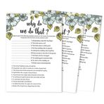 Inkdotpot 50'li Paket Çiçekli Why Do We Do That Gelin Düğün Duş Oyunu Bekarlığa Veda Partisi Etkinlik Oyun Kartları