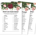 Inkdotpot 50'li Paket Çiçekli Yeşil Cüzdanınızda Neler Gelinlik Partisi Oyunu Düğün Duş Bekarlığa Veda Partisi Toplu Etkinlik Oyun Kartları